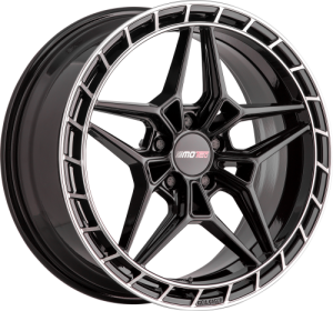 Motec MCT16-FUTURA / 5x112 / 19 cali / 19x8.5 ET45 / Schwarz glanz polierter Rand